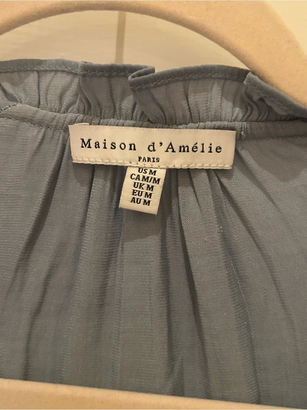 Maison d'Amélie Paris dusty blue blouse (M) - Picture 3 of 8